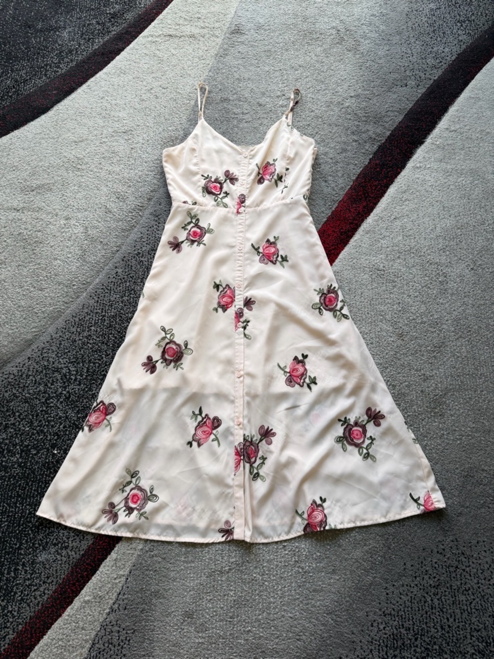 English Factory Floral Embroidered Slip Dress